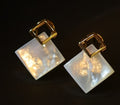 Simple Geometric White Mother-of-Pearl - Earrings